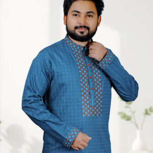 রয়েল ব্লু কালার পাঞ্জাবী।